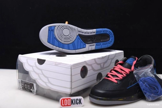 HYPE Low Off-White SP Jordan DJ4375-004 Blue Retro 2 Black 0729